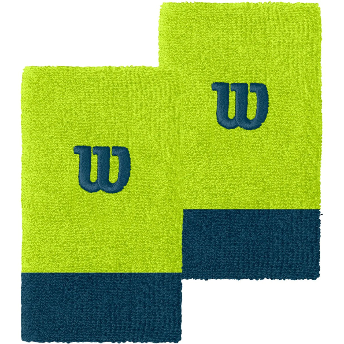 WILSON WIDE WRISTBANDS (Lime Pop/Majolica)