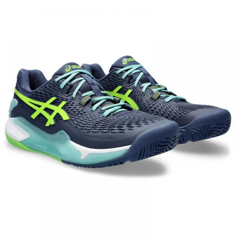 Asics Gel Resolution 9 Padel Blue Lime