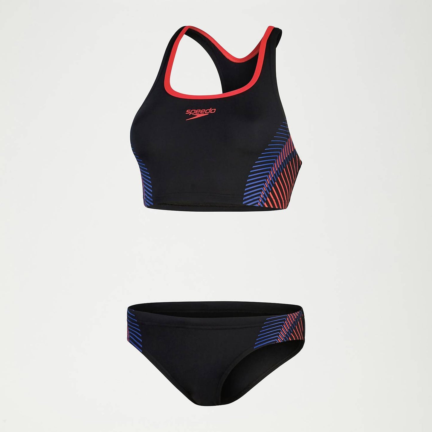 SPEEDO Bikini Donna Placement Nero/Rosso