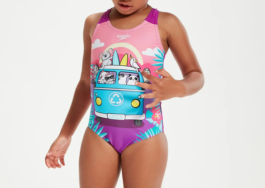 SPEEDO JUNIOR Costume Purple pattern